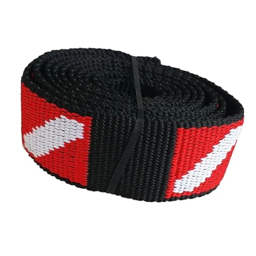 2,50 cm breiter bedruckter Nylon-Gurtband, Tauchgürtel für Handarbeitsprojekte, ideal für Tauchflaggen und Tauchgürtel von Asukohu