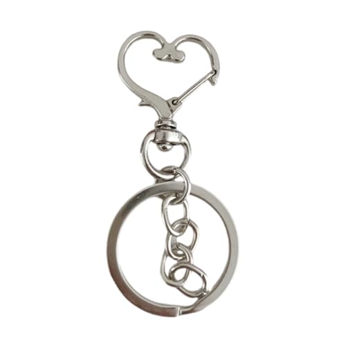 20pieces Schlüsselkette Mit Sprung Schlüsselbund Anhänger Schmuckzubehör Runden Split Keyfob Für Handgefertigte Handwerks von Asukohu