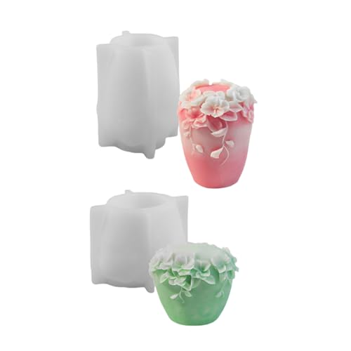 2pcs Flexible Silikonform Schimmelpilze Blütenförmige Kerzenform Duft Aromatherapys Herstellung Form Handgefertigter Ornamentform 2pcs Flexible Silikonform Schimmelpilze Blütenförmige Kerzenform Duft Aromatherapys Herstellung Form Handgefertigter Ornamentform von Asukohu