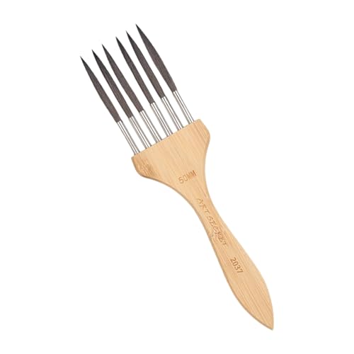 4/6 Zähnepinsel Pinsel Mehrzahn Zigere Pinsel Nylon Haarpinsel Künstler Zeichnen Zeichnen Multitooth Nylon Haar Aquarellmalerei Malerei von Asukohu