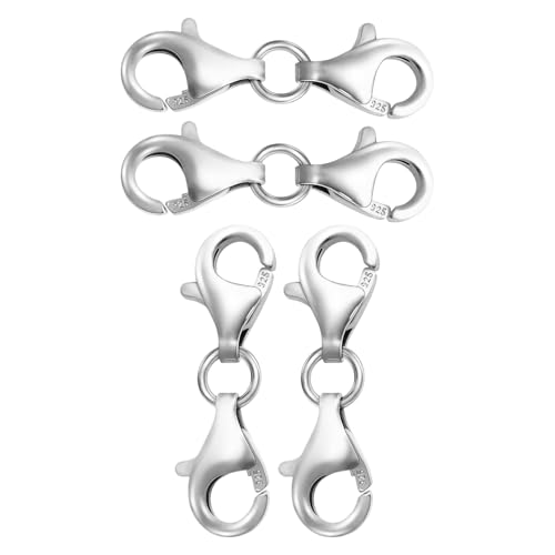 4 Pieces Double Ended Lobster Claw Clasps Silber Double Clasp Set Zum Ausdehnen Und Sichern Von Schmuckketten von Asukohu