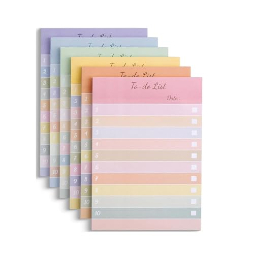 6 Pad Adheive Note Paper 300 Blätter 4x6inch Kleine Notpapier Checkliste Notizer Für Die Planung Von Lehrerlehrerplanung Für Schüler 6 Pad Adheive Note Paper 300 Blätter 4x6inch Kleine Notpapier Checkliste Notizer Für Die Planung Von Lehrerlehrerplanung Für Schüler von Asukohu