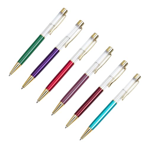 Asukohu 6 Stück einziehbarer Kugelschreiber, Business-Signierstift, glatt zu schreiben, Metall-Kugelschreiber mit Stift-Clip Asukohu 6 Stück einziehbarer Kugelschreiber, Business-Signierstift, glatt zu schreiben, Metall-Kugelschreiber mit Stift-Clip von Asukohu