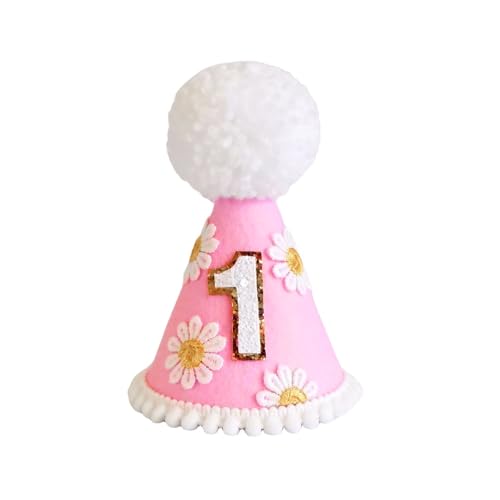 Asukohu Baby-Geburtstagshut für Dusche, Party, verstellbarer Kinngürtel mit Nummer 1, einzigartige Dusch-Fotografie-Requisiten von Asukohu