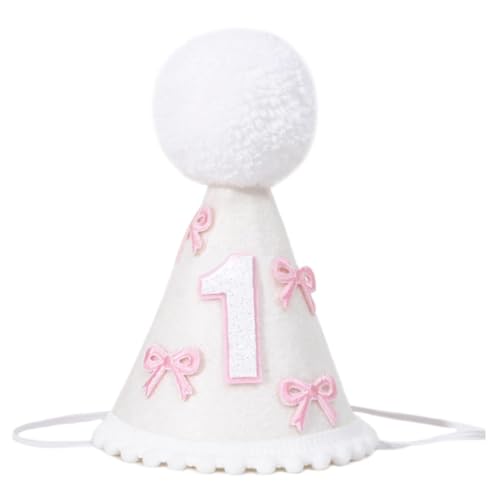 Asukohu Baby-Geburtstagshut für Dusche, Party, verstellbarer Kinngürtel mit Nummer 1, einzigartige Dusch-Fotografie-Requisiten von Asukohu