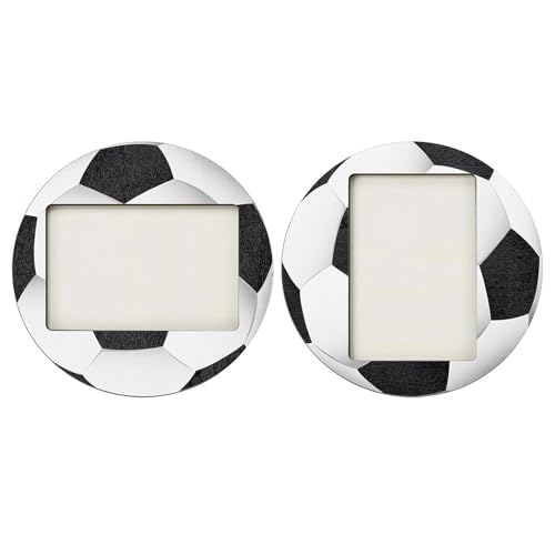 Asukohu Bilderrahmen aus Holz, Baseball-Fußball-Design, Tisch-Bilderhalter für Vatertag, Schlafzimmer und Wohnzimmer, Dekoration, Sportler, 2 Stück Asukohu Bilderrahmen aus Holz, Baseball-Fußball-Design, Tisch-Bilderhalter für Vatertag, Schlafzimmer und Wohnzimmer, Dekoration, Sportler, 2 Stück von Asukohu