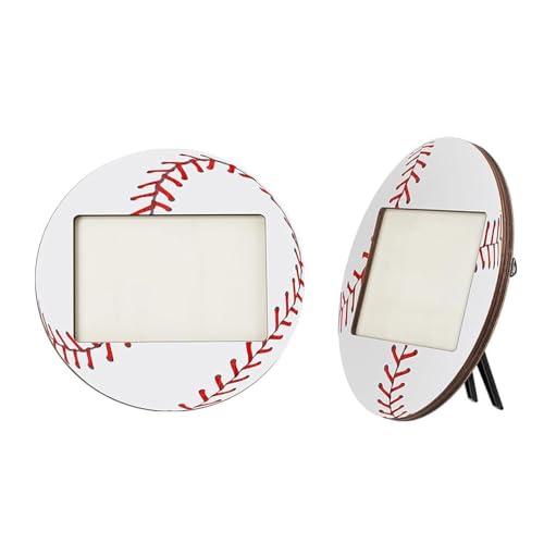 Asukohu Bilderrahmen aus Holz, Baseball-Fußball-Design, Tisch-Bilderhalter für Vatertag, Schlafzimmer und Wohnzimmer, Dekoration, Sportler-Bilderrahmen, 2 Stück Asukohu Bilderrahmen aus Holz, Baseball-Fußball-Design, Tisch-Bilderhalter für Vatertag, Schlafzimmer und Wohnzimmer, Dekoration, Sportler-Bilderrahmen, 2 Stück von Asukohu