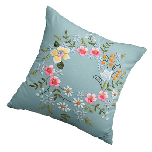 Asukohu Blumen-Kissenbezüge, Stickset, halbfertige Nähte, Stickkissen, Kissenbezüge, Nähetui, Basteln für Erwachsene und Kinder Asukohu Blumen-Kissenbezüge, Stickset, halbfertige Nähte, Stickkissen, Kissenbezüge, Nähetui, Basteln für Erwachsene und Kinder von Asukohu