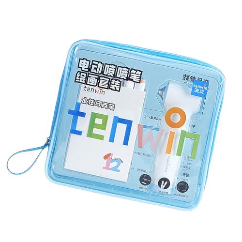 Asukohu Electric Sprayer Stift Set Kid Painting Supplies Umfassen 12 Farbmarkierungen 3 Malerei Schablonen Für Schulkunsthandwerksprojekte von Asukohu