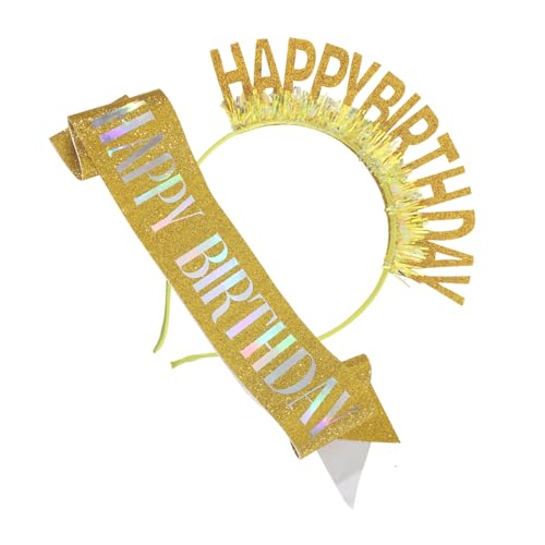 Asukohu Geburtstag Stirnbänder und Schärpe Set Luxuriöse Feier Kopfbedeckung Verstellbar Für Feiern Und Partys Modische Stirnbänder Asukohu Geburtstag Stirnbänder und Schärpe Set Luxuriöse Feier Kopfbedeckung Verstellbar Für Feiern Und Partys Modische Stirnbänder von Asukohu