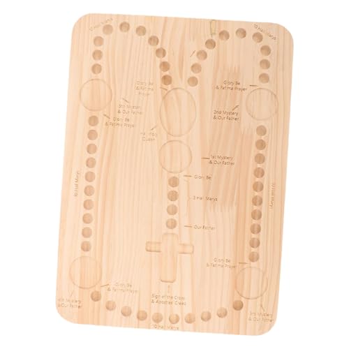 Asukohu Holzperlen-Rosenkranz-Brett zum Basteln von Schmuck, mit verstellbarem Layout und natürlichem Finish, Perlenhandwerk mit Rosenkranzbrett Asukohu Holzperlen-Rosenkranz-Brett zum Basteln von Schmuck, mit verstellbarem Layout und natürlichem Finish, Perlenhandwerk mit Rosenkranzbrett von Asukohu