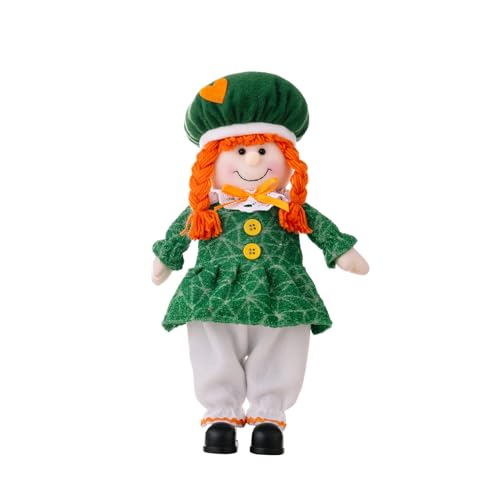 Asukohu Irish Patrick Toy Festive Irish Patricks Day Figur Tabletop Decor Boy Girl Toy Party Handmade Toy Patricks Day Dekorationen von Asukohu