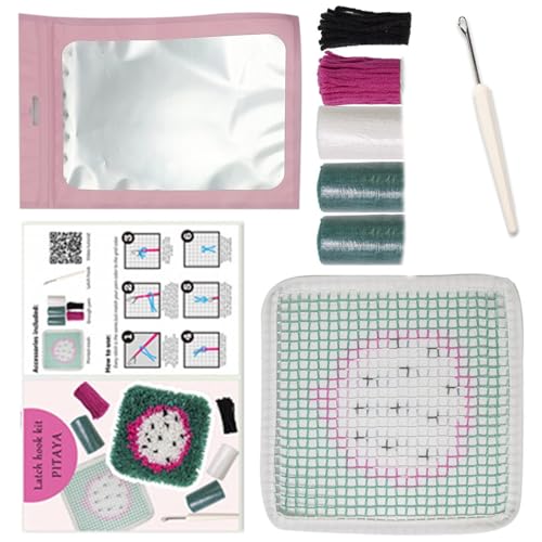 Asukohu Knüpfhaken-Kits, Verriegelungshaken-Untersetzer-Set, handgefertigte Stickerei, Obstuntersetzer für Kinder, Obstherstellung Asukohu Knüpfhaken-Kits, Verriegelungshaken-Untersetzer-Set, handgefertigte Stickerei, Obstuntersetzer für Kinder, Obstherstellung von Asukohu