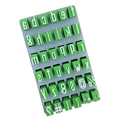 Asukohu Künstlerisches Prägewerkzeug-Set für Ton, Buchstaben, Stempel zum Formen von Töpferbedarf und gemischten Medien, Kunstdesigns, pädagogische Tonalphabets, Formen für Lehrer von Asukohu