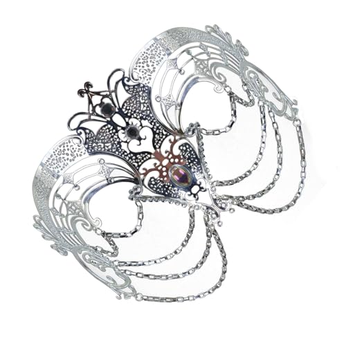 Asukohu Maskerade Auge Metallquasten Maskerade mit Strass für Frauen Hochzeit Halloween Maskerade Cosplay Party Metall Asukohu Maskerade Auge Metallquasten Maskerade mit Strass für Frauen Hochzeit Halloween Maskerade Cosplay Party Metall von Asukohu