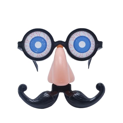 Asukohu Nasenbrille mit künstlichem Schnurrbart Halloween Augapfel Brille Cosplay Requisiten Feier von Asukohu