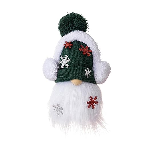 Asukohu Nordische Weihnachtsmütze mit Ohrenschützer, Weihnachtswichtel, festliche Dekoration für Zuhause, Büro, Weihnachtsdekoration von Asukohu
