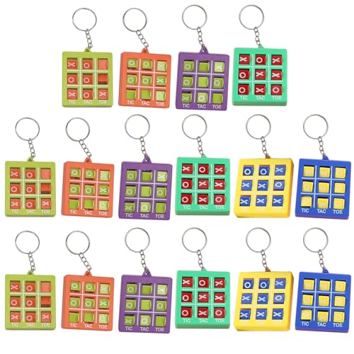 Asukohu Set Von 16 Farbenfrohen Puzzlespielen Charme Schlüsselanhänger Für Kinder Kunststoff Keyring Anhänger Farbenfrohe Rucksackdekorationen von Asukohu