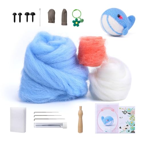 Asukohu Wollfilz-Set für Anfänger, Tier-Nadelfilz-Set mit Nadelanleitung, Wollgarn, Holzgriff für Erwachsene und Kinder, bunt gefilzt Asukohu Wollfilz-Set für Anfänger, Tier-Nadelfilz-Set mit Nadelanleitung, Wollgarn, Holzgriff für Erwachsene und Kinder, bunt gefilzt von Asukohu