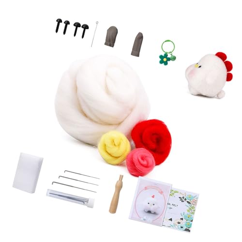 Asukohu Wollfilz-Set für Anfänger, Tier-Nadelfilz-Set mit Nadelanleitung, Wollgarn, Holzgriff für Erwachsene und Kinder, bunt gefilzt Asukohu Wollfilz-Set für Anfänger, Tier-Nadelfilz-Set mit Nadelanleitung, Wollgarn, Holzgriff für Erwachsene und Kinder, bunt gefilzt von Asukohu