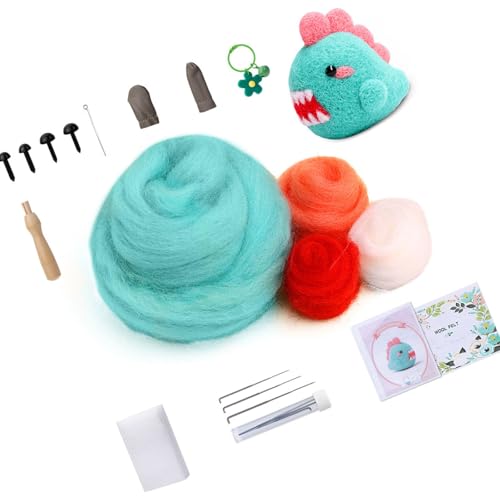 Asukohu Wollfilz-Set für Anfänger, Tier-Nadelfilz-Set mit Nadelanleitung, Wollgarn, Holzgriff für Erwachsene und Kinder, bunt gefilzt Asukohu Wollfilz-Set für Anfänger, Tier-Nadelfilz-Set mit Nadelanleitung, Wollgarn, Holzgriff für Erwachsene und Kinder, bunt gefilzt von Asukohu
