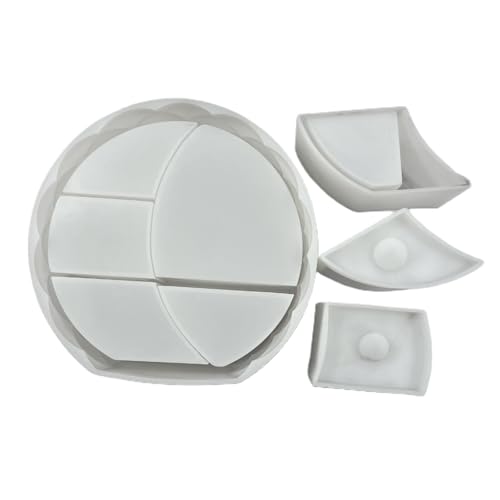 Aufbewahrungsbox aus Silikonharz, 3D-Mond-Epoxid-Gießharz-Form, DIY-Schmuckherstellung, Behälter für Ringe, Ohrringe, Form von Asukohu