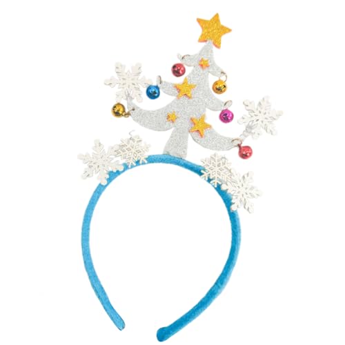 Auffälliges Weihnachtsbaum-Stirnband mit Schneeflocken, festliches Haar-Accessoire, Kopfbedeckung für Party, Dekoration, Weihnachtszubehör Auffälliges Weihnachtsbaum-Stirnband mit Schneeflocken, festliches Haar-Accessoire, Kopfbedeckung für Party, Dekoration, Weihnachtszubehör von Asukohu
