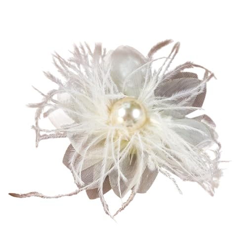 Blumen-Brosche mit Perlen, Applikation für Hochzeitskleid, Vorhang, Schal, zum Selbermachen, Accessoires, elegantes Mode-Accessoire von Asukohu