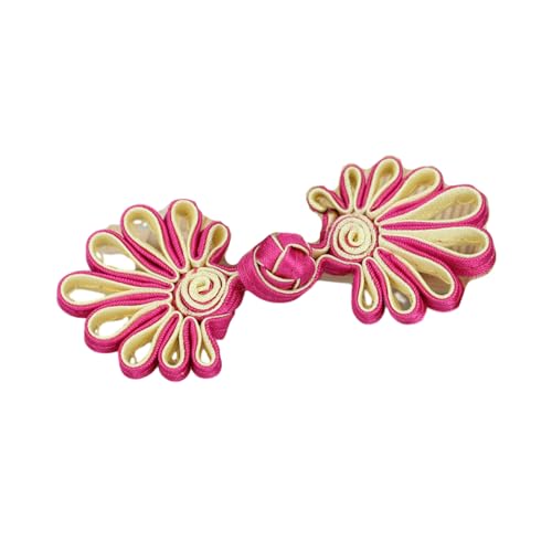 Blumen-Frösch-Knopf für traditionelle chinesische Kleidung, Handarbeit, Accessoires, stilvolle Froschknöpfe, chinesischer Cheongsam von Asukohu