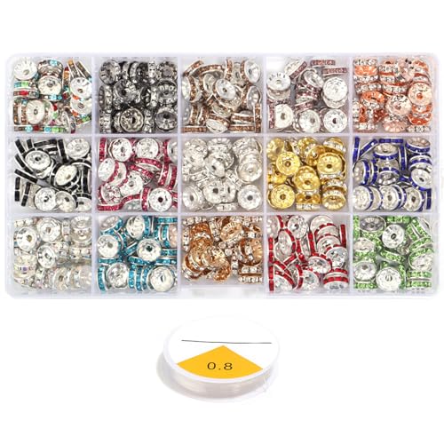 Bunte Rondelle-Kristallperlen-Abstandshalter, gemischte Farben, Strasssteine, Rondelle-Perlen für Schmuck-Accessoires Bunte Rondelle-Kristallperlen-Abstandshalter, gemischte Farben, Strasssteine, Rondelle-Perlen für Schmuck-Accessoires von Asukohu