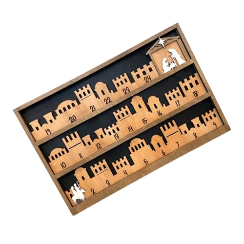 Festival Weihnachtskrippe Kalender für Weihnachten 24 Tage Countdowns mit Designs Holz Urlaub Kaminsims Dekoration Weihnachtsstern Kalender Festival Weihnachtskrippe Kalender für Weihnachten 24 Tage Countdowns mit Designs Holz Urlaub Kaminsims Dekoration Weihnachtsstern Kalender von Asukohu