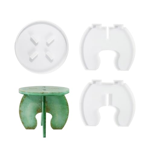 Flexible Epoxidharz-Form, schöne runde Hocker-Form, Schmuck, praktische Ornament-Silikonformen für Kunstunterricht von Asukohu