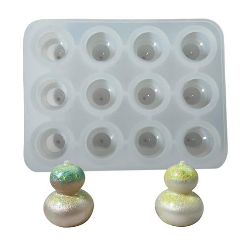 Flexible Silikon 12 Hohlraum Kürbisformen Für Kerzenkreation Epoxidharz Schmuckform Handgefertigte Kuchendekoration Formen von Asukohu