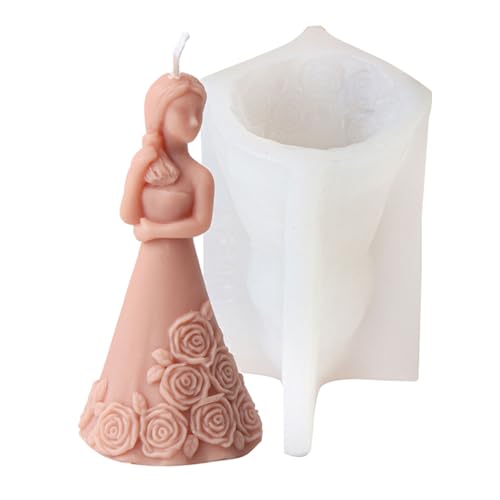 Flexible Silikonform Blumenkleid Mädchen Geformte Kerzenform Duft Aromatherapys Herstellung Form Handgefertigter Ornamentform Schimmel von Asukohu