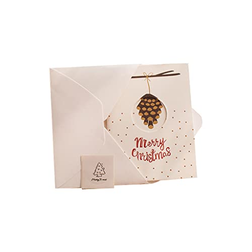 Frohe Weihnachten Grußkarte, hohl, dreifach gefaltet, Postkarten, Einladungen mit Umschlag, Weihnachtsgrußkarten von Asukohu