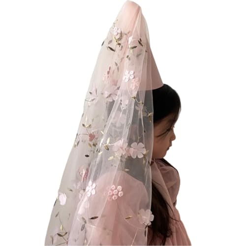Geburtstagshut mit besticktem Blumenschleier, langer Partyhut, Kopfschmuck, Accessoire für Frauen und Mädchen, Geburtstagsparty-Zubehör, elegante Brautduschen, Haar-Accessoire Geburtstagshut mit besticktem Blumenschleier, langer Partyhut, Kopfschmuck, Accessoire für Frauen und Mädchen, Geburtstagsparty-Zubehör, elegante Brautduschen, Haar-Accessoire von Asukohu