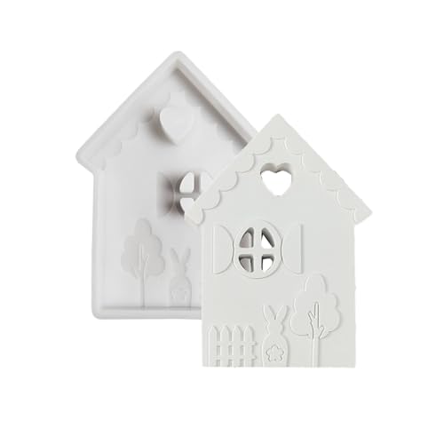 Handgefertigte Hausform Charme Schlüsselbundformen Stilvolle Robuste Silikon Set Accessoire Für Handwerksliebhaber Täglich Gebrauch von Asukohu