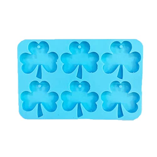 Harzformen, Kleeblatt-Form, Spiegel-Silikonformen, geeignet für Epoxidharz, DIY, Handwerk, Ohrringe, Anhänger, Schlüsselanhänger, Schmuckherstellung von Asukohu