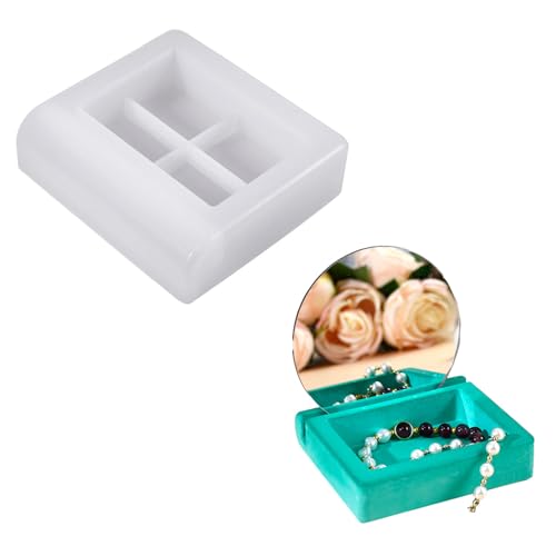 Hochtemperaturbeständige Silikon-Schmuckschatulle, Aufbewahrungsbox, einfache Entformung, Schmuckhalter, flexible Silikonform von Asukohu