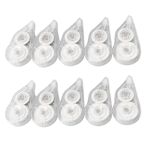 Korrekturroller, 8 m x 5 mm, für Notizen, nachfüllbar, weiß, Korrekturband, insgesamt 80 m, für Schule und Büro, Korrekturband für Schulbedarf, 10 Stück Korrekturroller, 8 m x 5 mm, für Notizen, nachfüllbar, weiß, Korrekturband, insgesamt 80 m, für Schule und Büro, Korrekturband für Schulbedarf, 10 Stück von Asukohu