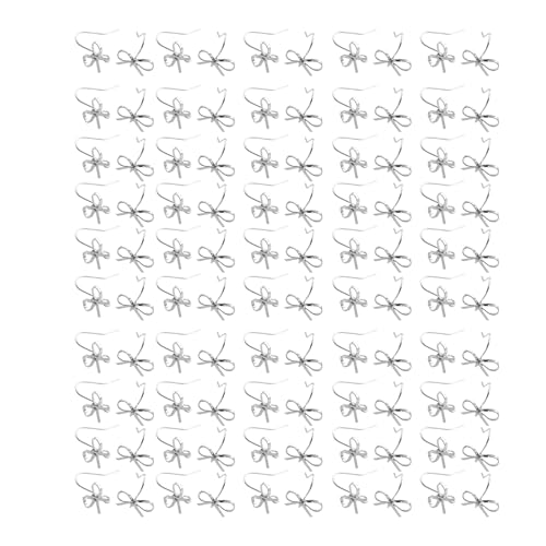 Kreative modische Ohrringe mit 50 robusten Schleifen aus Legierung und Ohrmutter-Zubehör für stilvolle Outfits von Asukohu