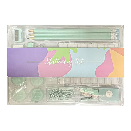 Magnete Pinnnadeln Multifunktionale Büroklammern Radiergummi Büroklammern Bleistifte Cartoon Notizbuch Binder für Schule Multifunktionaler Binder Cartoon Notizbuch Hefter Radiergummi Spitzer von Asukohu