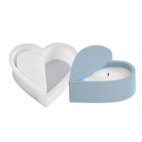 Mehrzweckherzform Silikonkerzenbecher Form Epoxidharz Blumentöpfe Form Stilvoller Kerzenhalter Machen Formen von Asukohu