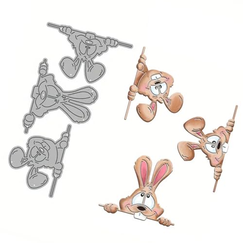 Metall-Stanzschablonen, Schablonen, Prägeschablonen für Scrapbooking, Karten, Dekoration, Ostern, Kaninchen, Karbonstahl, Metall, Stanzform für Papierdekoration Metall-Stanzschablonen, Schablonen, Prägeschablonen für Scrapbooking, Karten, Dekoration, Ostern, Kaninchen, Karbonstahl, Metall, Stanzform für Papierdekoration von Asukohu