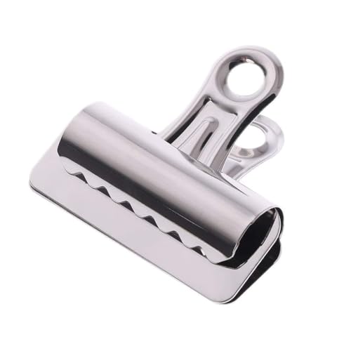 Metallklammern für Papier, Briefe, Dokumente, Geldscheine, Aktenordner, 75 mm, Lebensmittelbeutelverschluss, großer langer Snack Clip von Asukohu