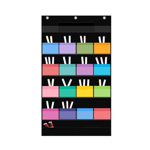 Monatliche Kalenderdiagramm 18 Tasche Daily Its Charts Hanging Organisatoren Kalenderdiagramm Für Kindergarten Klassenzimmer von Asukohu