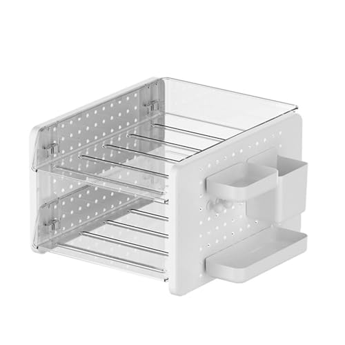 Multifunktionaler Schreibtisch-Organizer mit 2/3 Ebenen, stapelbar, Papier-Briefablage, Organizer mit Stiftbecher und Stecktafel, stapelbarer Schreibtisch-Papier-Organizer Multifunktionaler Schreibtisch-Organizer mit 2/3 Ebenen, stapelbar, Papier-Briefablage, Organizer mit Stiftbecher und Stecktafel, stapelbarer Schreibtisch-Papier-Organizer von Asukohu