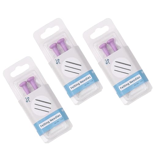Nadelfilz-Set, Wollfilznadel mit ergonomischem Griff, Wollfilz, Bastelzubehör für Profis, 6 Stück Nadelfilz-Set, Wollfilznadel mit ergonomischem Griff, Wollfilz, Bastelzubehör für Profis, 6 Stück von Asukohu
