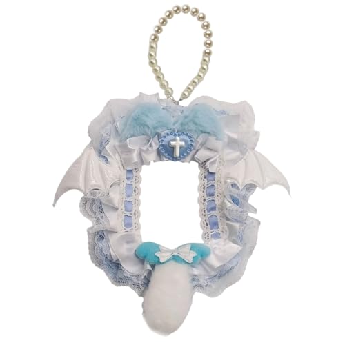 Plüschkatzen Schwanzfotokarte Mit Kette Anhänger Fledermausflügel Photokardbeutel Charme Schlüsselbund Dekoration Für Frauen Plüschkatzen Schwanzfotokarte Mit Kette Anhänger Fledermausflügel Photokardbeutel Charme Schlüsselbund Dekoration Für Frauen von Asukohu
