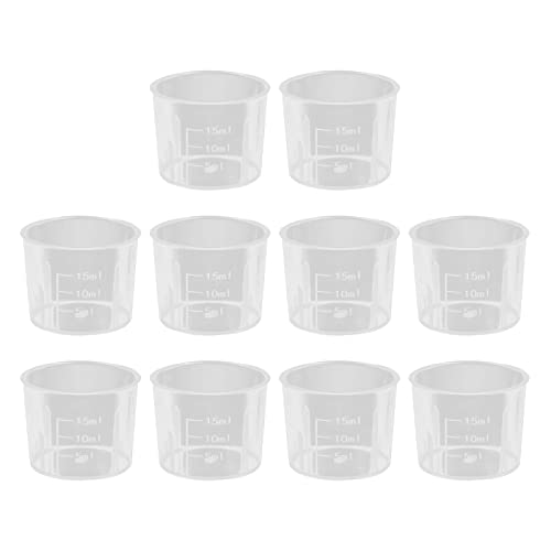 Praktisches transparentes Messbecher-Werkzeug-Set, 15 ml, Becher für Epoxidharz, Mischformen, Schmuckherstellung, Wachsen, leicht zu reinigen, Messbecher und Löffel, Set aus Kunststoff Praktisches transparentes Messbecher-Werkzeug-Set, 15 ml, Becher für Epoxidharz, Mischformen, Schmuckherstellung, Wachsen, leicht zu reinigen, Messbecher und Löffel, Set aus Kunststoff von Asukohu